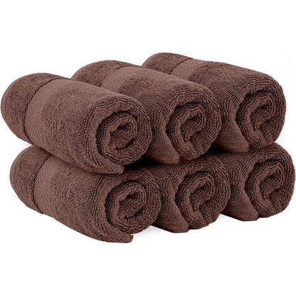 Asciugamano in cotone di lusso classico bianco 16x30 - Set di 6