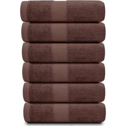 Asciugamano in cotone di lusso classico bianco 16x30 - Set di 6