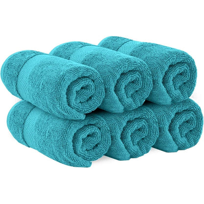 Asciugamano in cotone di lusso classico bianco 16x30 - Set di 6