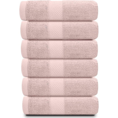 Asciugamano in cotone di lusso classico bianco 16x30 - Set di 6