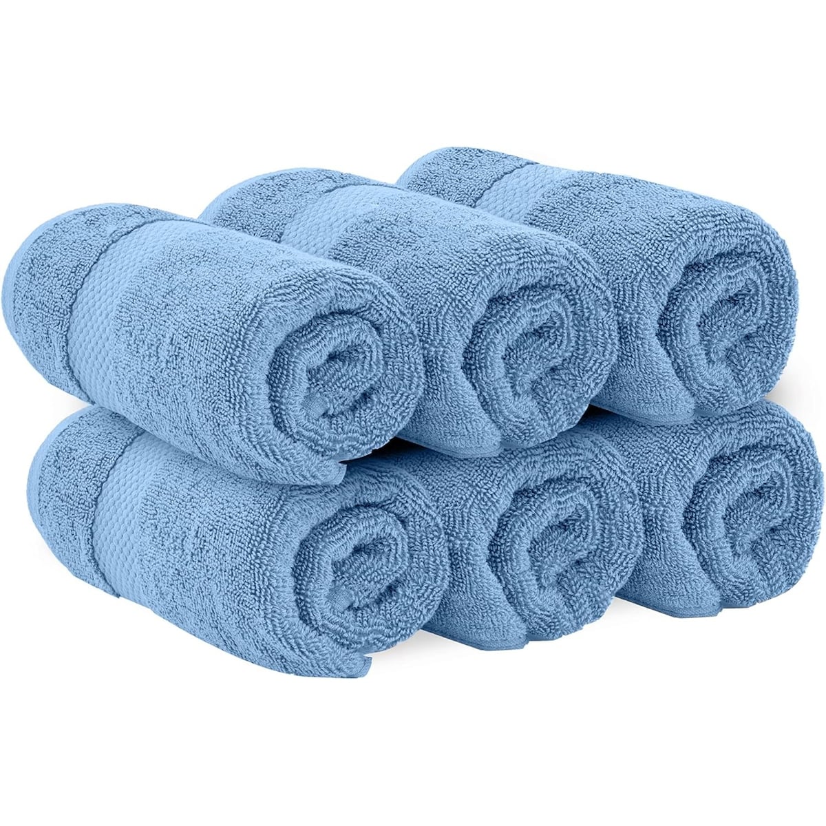 Asciugamano in cotone di lusso classico bianco 16x30 - Set di 6