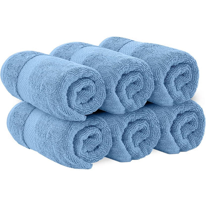 Asciugamano in cotone di lusso classico bianco 16x30 - Set di 6