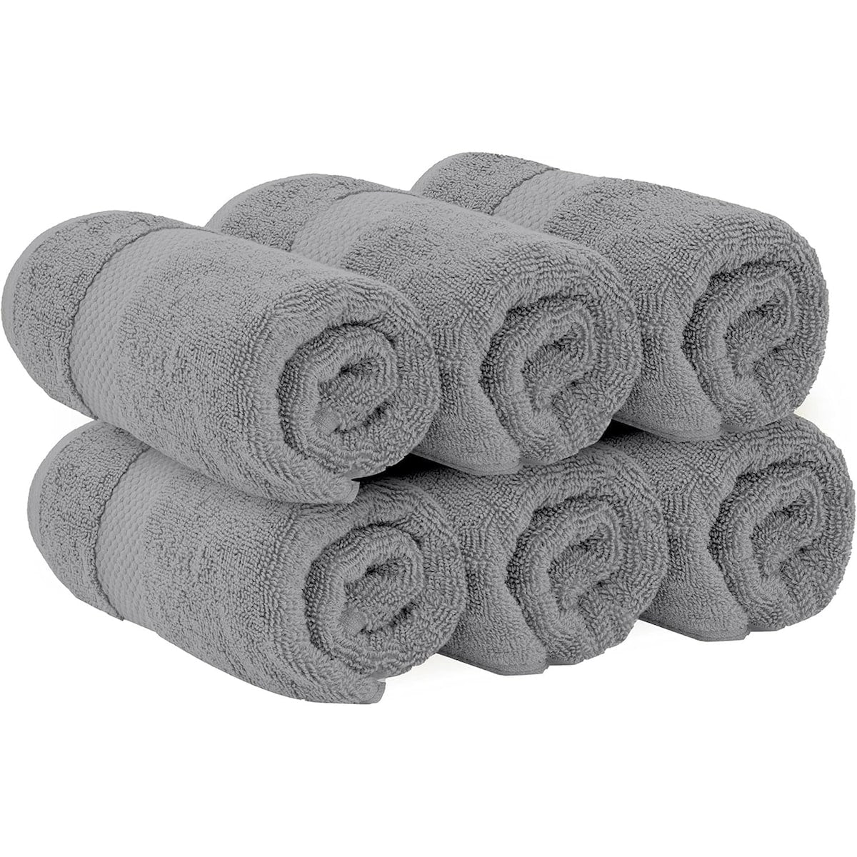 Asciugamano in cotone di lusso classico bianco 16x30 - Set di 6