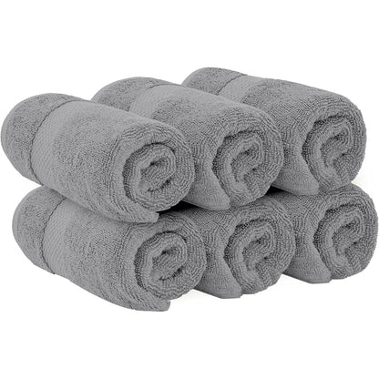 Asciugamano in cotone di lusso classico bianco 16x30 - Set di 6