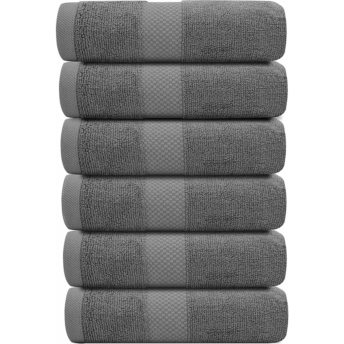 Asciugamano in cotone di lusso classico bianco 16x30 - Set di 6