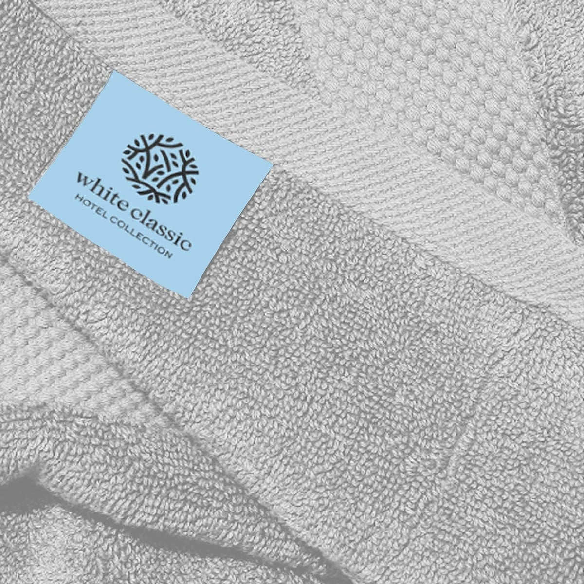 Asciugamano in cotone di lusso classico bianco 16x30 - Set di 6