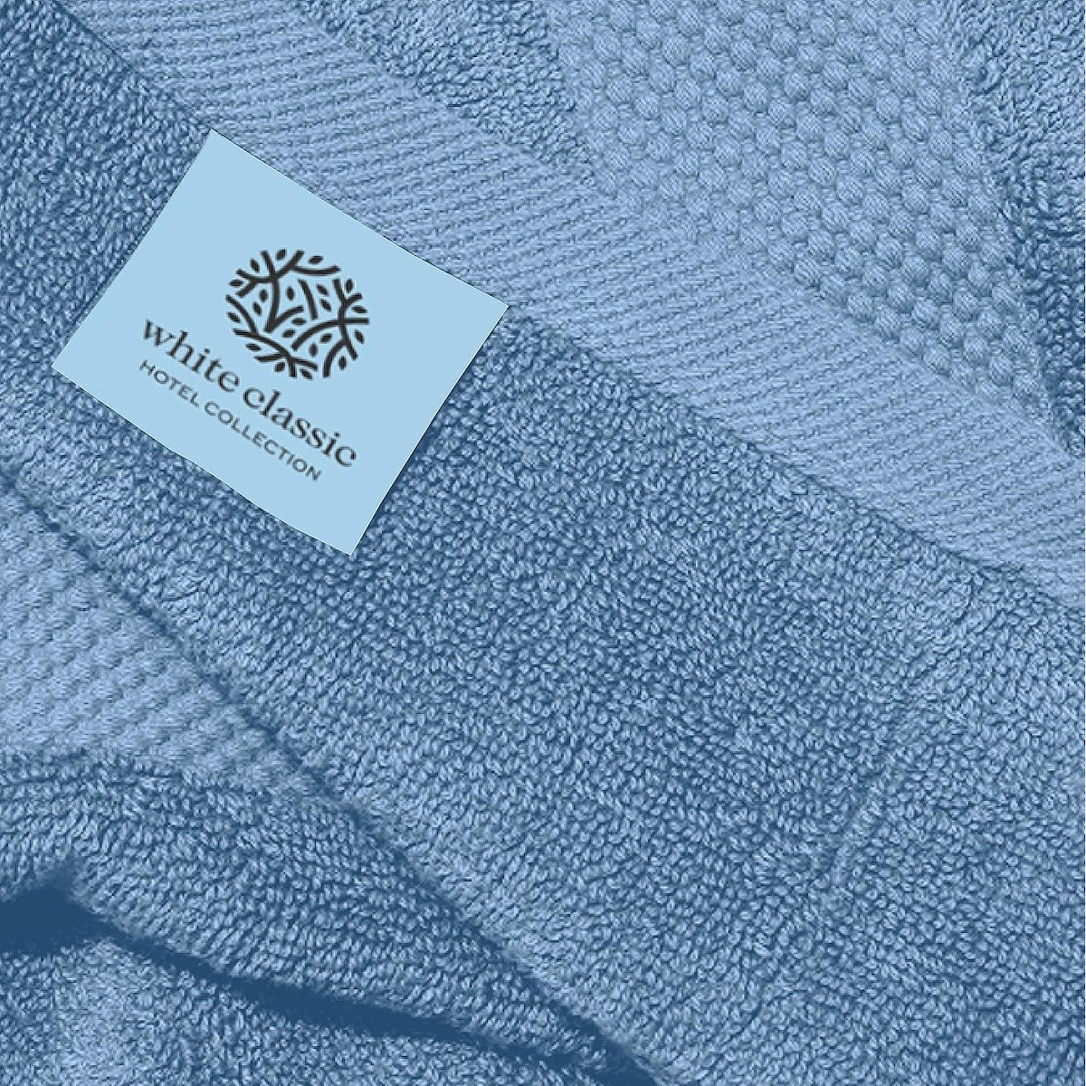 Asciugamano in cotone di lusso classico bianco 16x30 - Set di 6