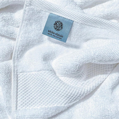 Asciugamano in cotone di lusso classico bianco 16x30 - Set di 6