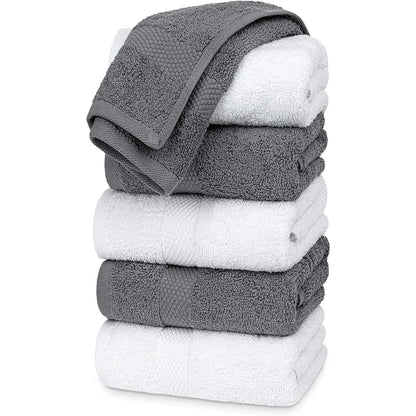 Asciugamano in cotone di lusso classico bianco 16x30 - Set di 6