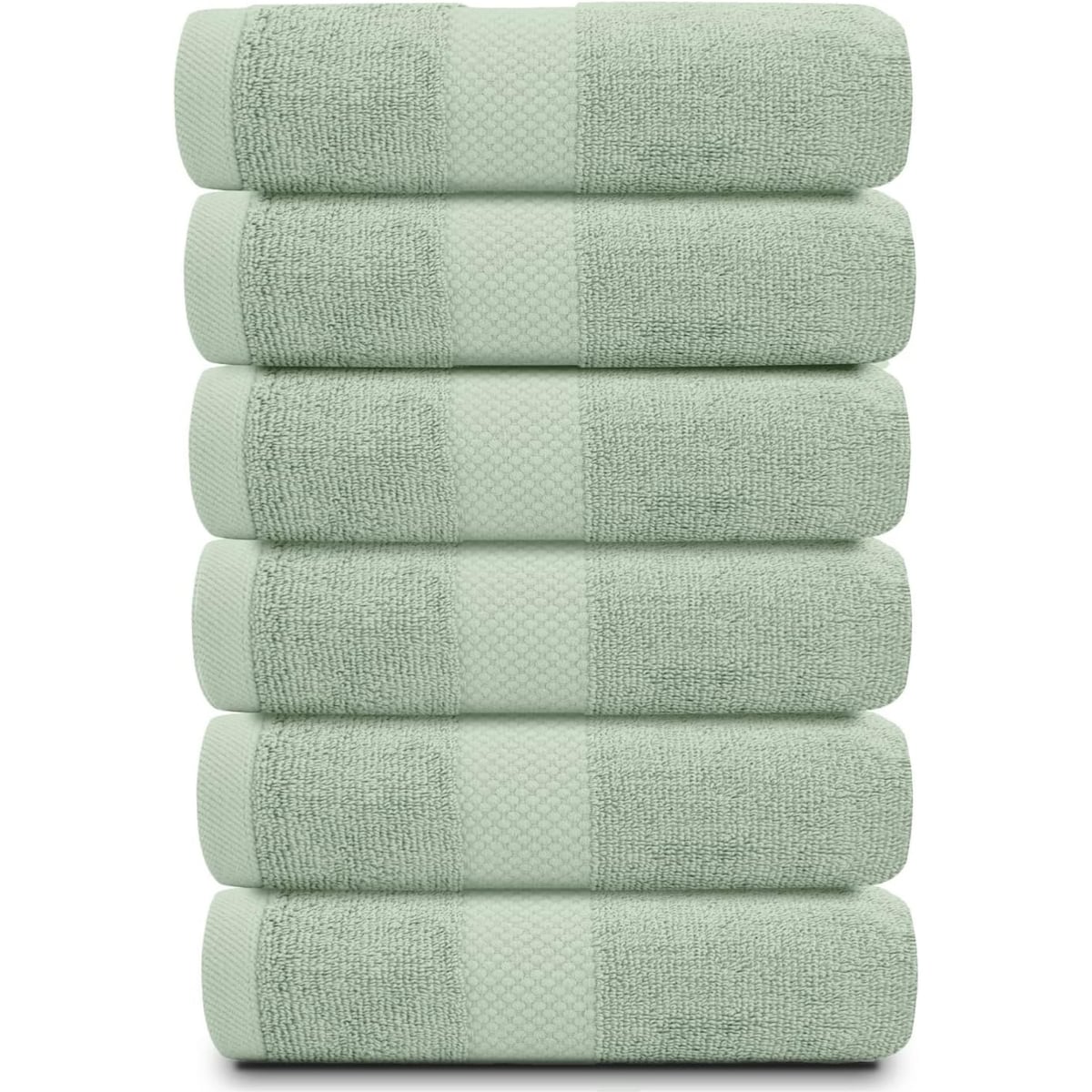 Asciugamano in cotone di lusso classico bianco 16x30 - Set di 6