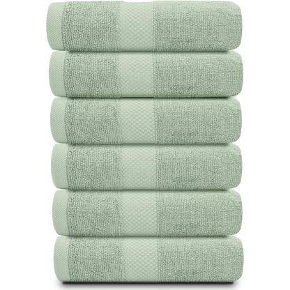 Asciugamano in cotone di lusso classico bianco 16x30 - Set di 6