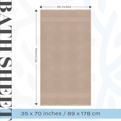 Asciugamano da bagno oversize in cotone di lusso classico bianco 35x70 - Set di 2