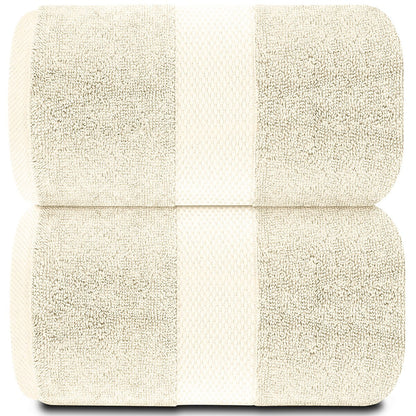 Asciugamano da bagno oversize in cotone di lusso classico bianco 35x70 - Set di 2