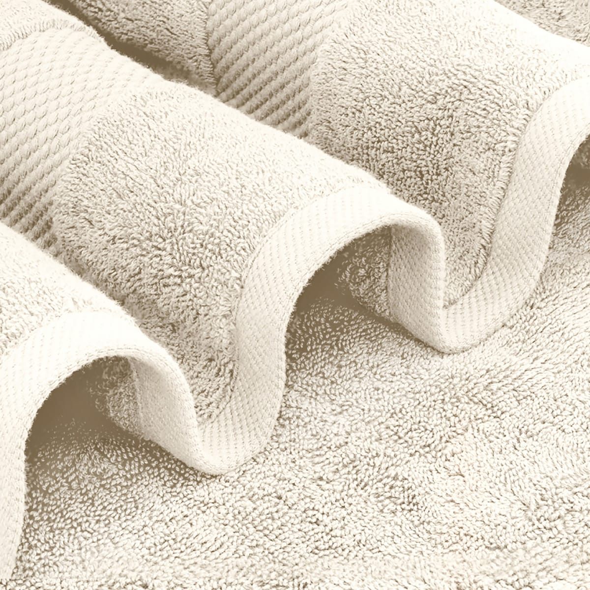 Asciugamano da bagno oversize in cotone di lusso classico bianco 35x70 - Set di 2