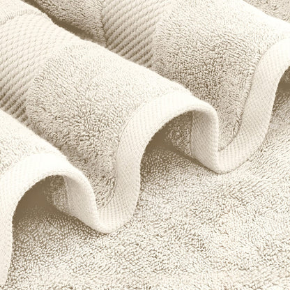Asciugamano da bagno oversize in cotone di lusso classico bianco 35x70 - Set di 2