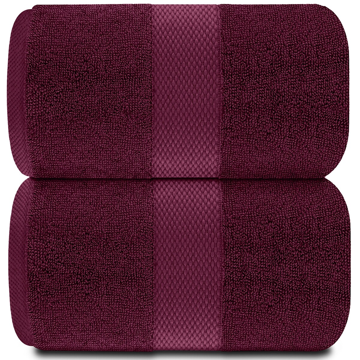 Asciugamano da bagno oversize in cotone di lusso classico bianco 35x70 - Set di 2
