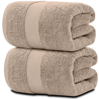 Asciugamano da bagno oversize in cotone di lusso classico bianco 35x70 - Set di 2