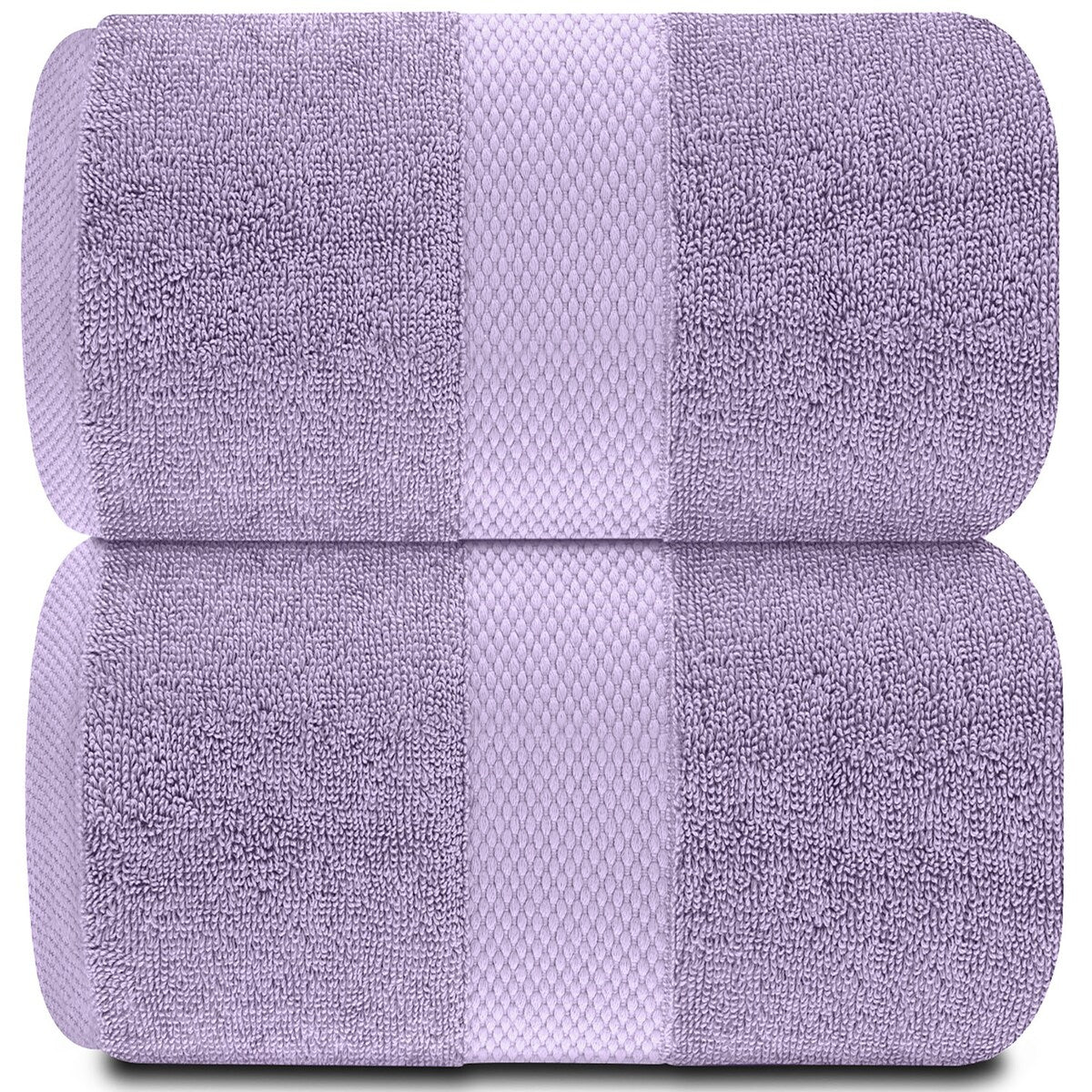 Asciugamano da bagno oversize in cotone di lusso classico bianco 35x70 - Set di 2