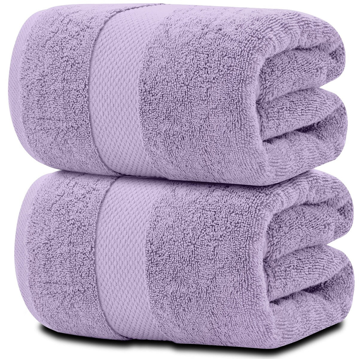 Asciugamano da bagno oversize in cotone di lusso classico bianco 35x70 - Set di 2