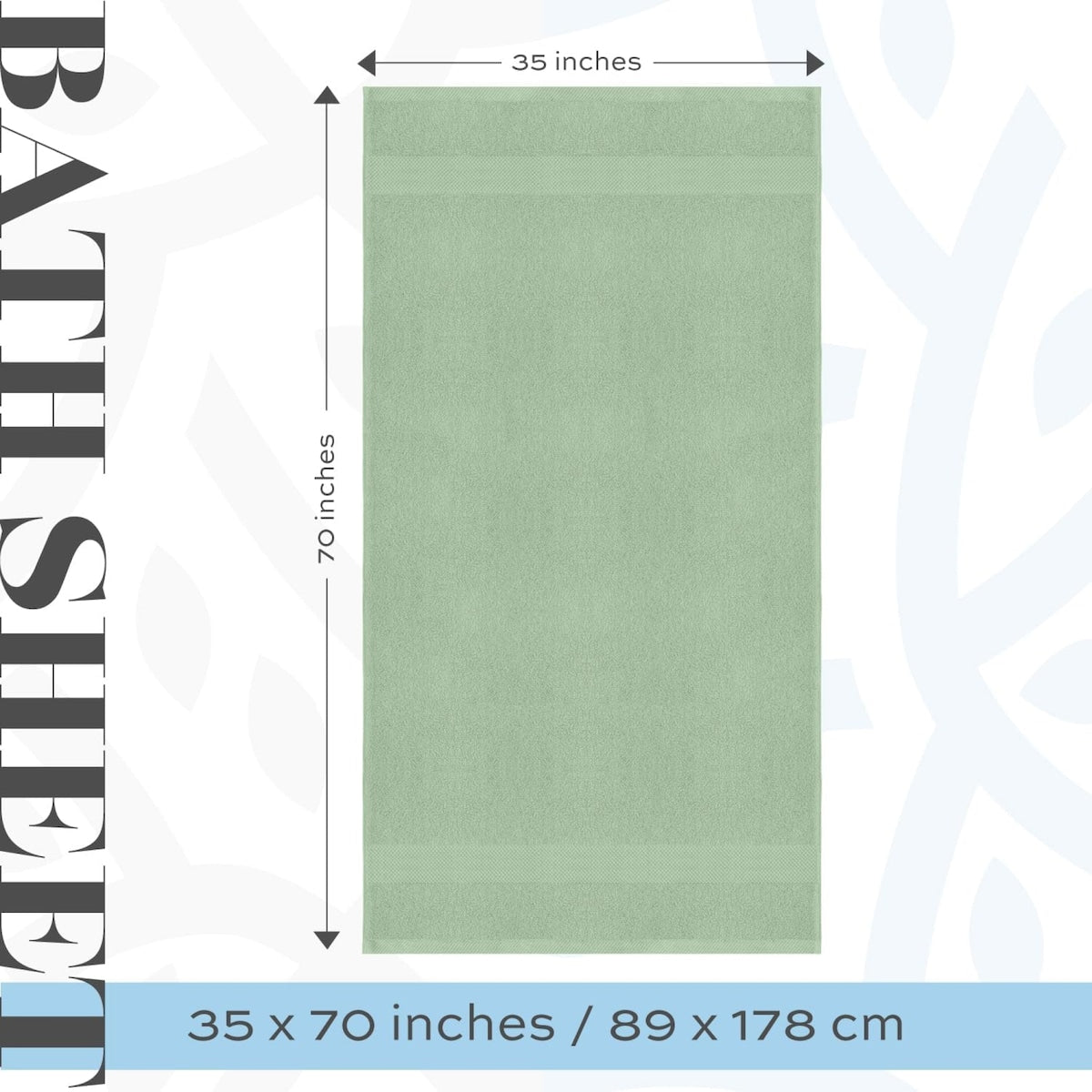 Asciugamano da bagno oversize in cotone di lusso classico bianco 35x70 - Set di 2