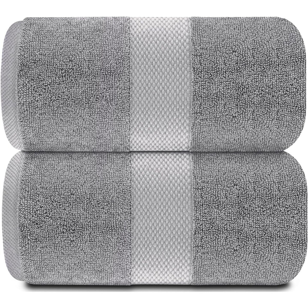 Asciugamano da bagno oversize in cotone di lusso classico bianco 35x70 - Set di 2