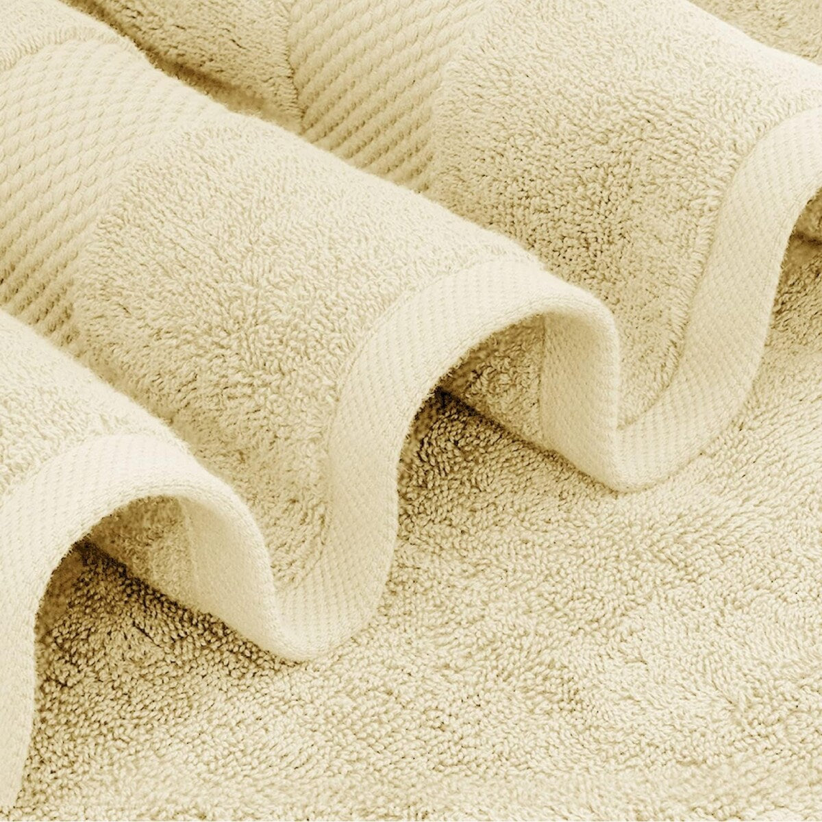 Asciugamano da bagno oversize in cotone di lusso classico bianco 35x70 - Set di 2