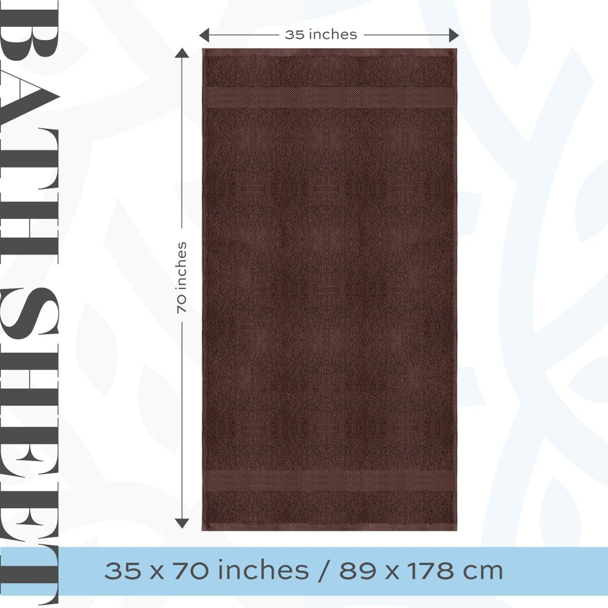 Asciugamano da bagno oversize in cotone di lusso classico bianco 35x70 - Set di 2