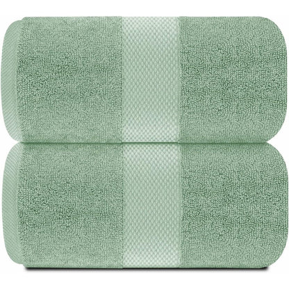 Asciugamano da bagno oversize in cotone di lusso classico bianco 35x70 - Set di 2