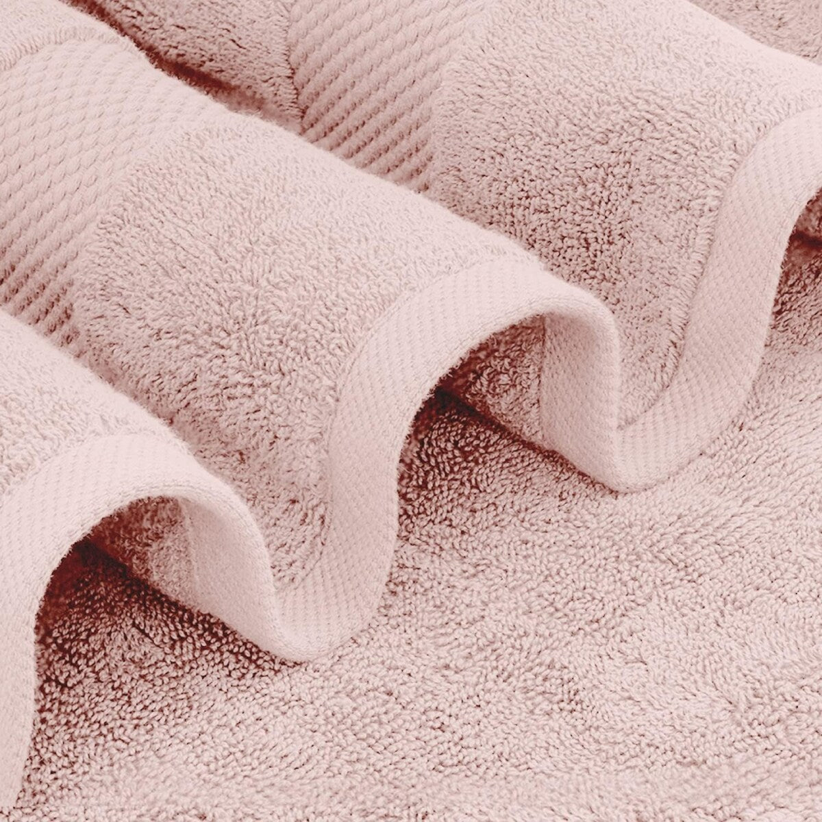 Asciugamano da bagno oversize in cotone di lusso classico bianco 35x70 - Set di 2