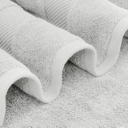 Asciugamano da bagno oversize in cotone di lusso classico bianco 35x70 - Set di 2