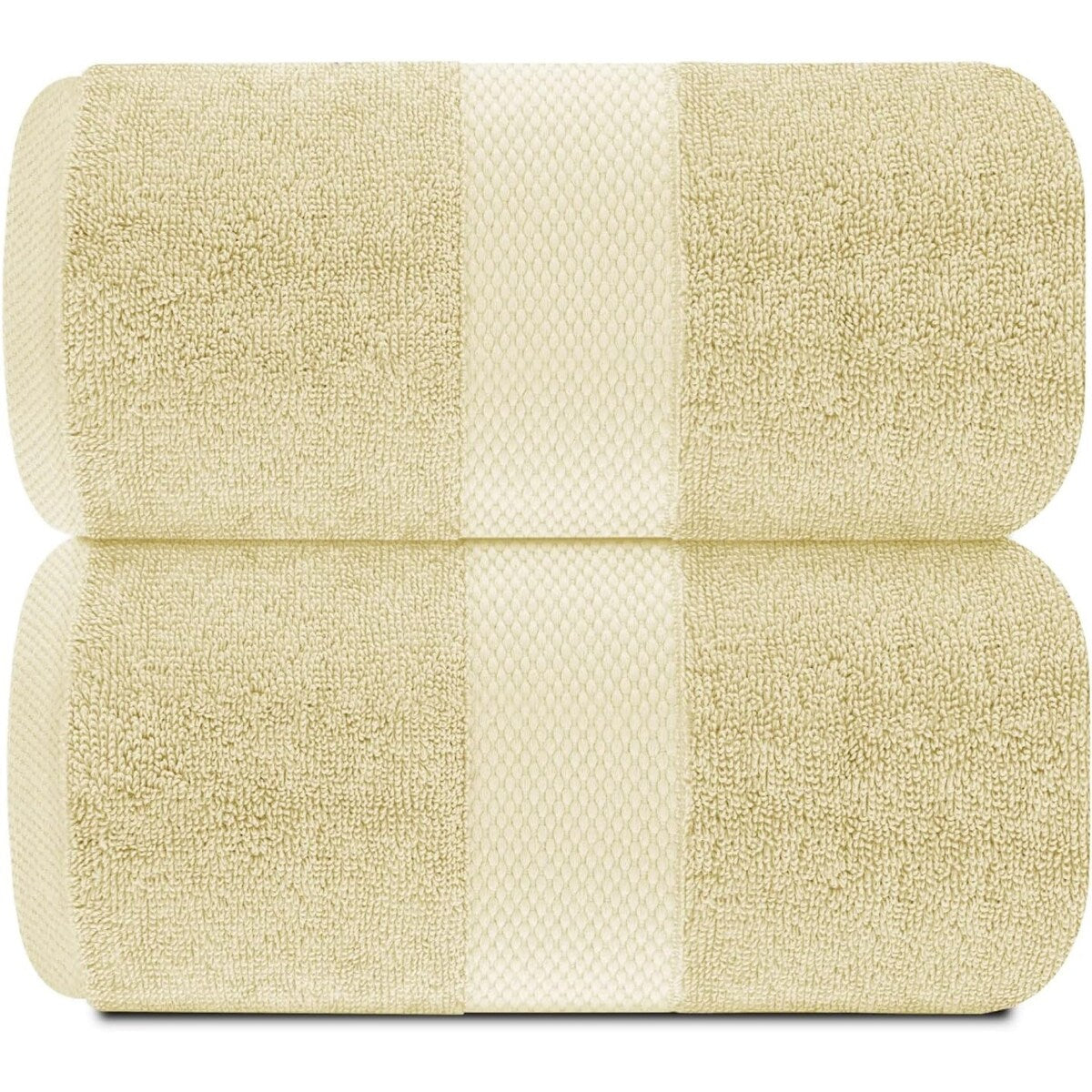 Asciugamano da bagno oversize in cotone di lusso classico bianco 35x70 - Set di 2