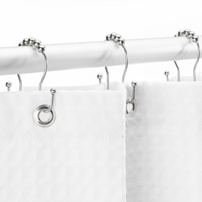 Ganci per doccia Whitmor antiruggine in acciaio inox bifacciali, set da 12 - Argento