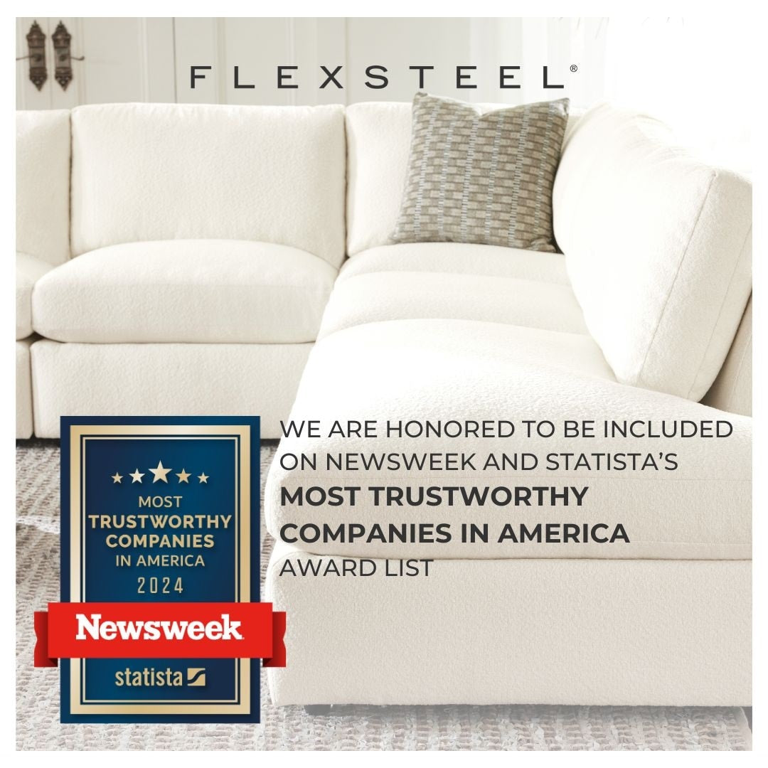 Poltrona reclinabile elettrica Wicklow in pelle con poggiatesta elettrico di Flexsteel