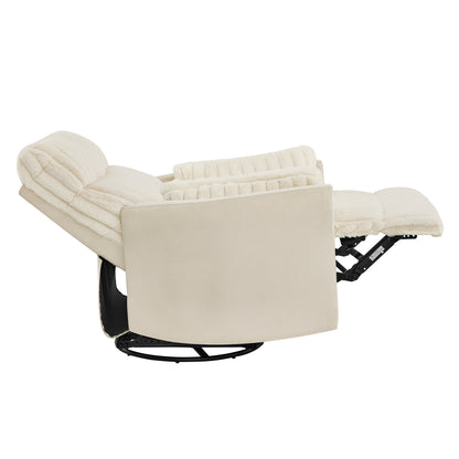 Poltrona reclinabile manuale con rivestimento in velluto a coste Wide Wale