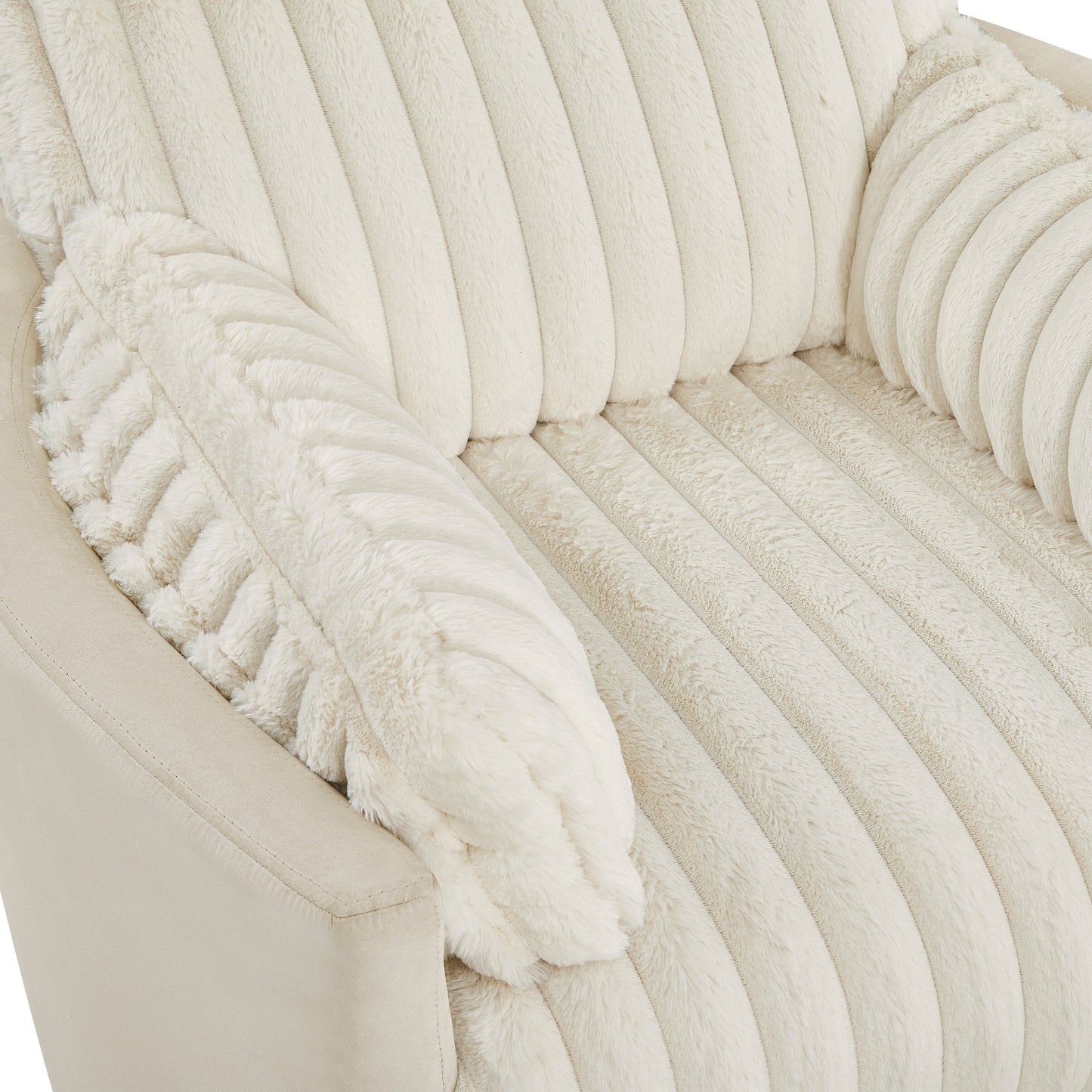 Poltrona reclinabile manuale con rivestimento in velluto a coste Wide Wale