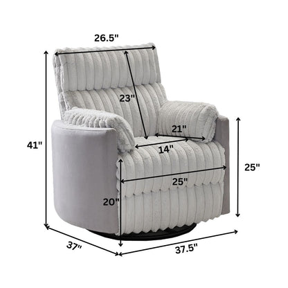 Poltrona reclinabile manuale con rivestimento in velluto a coste Wide Wale