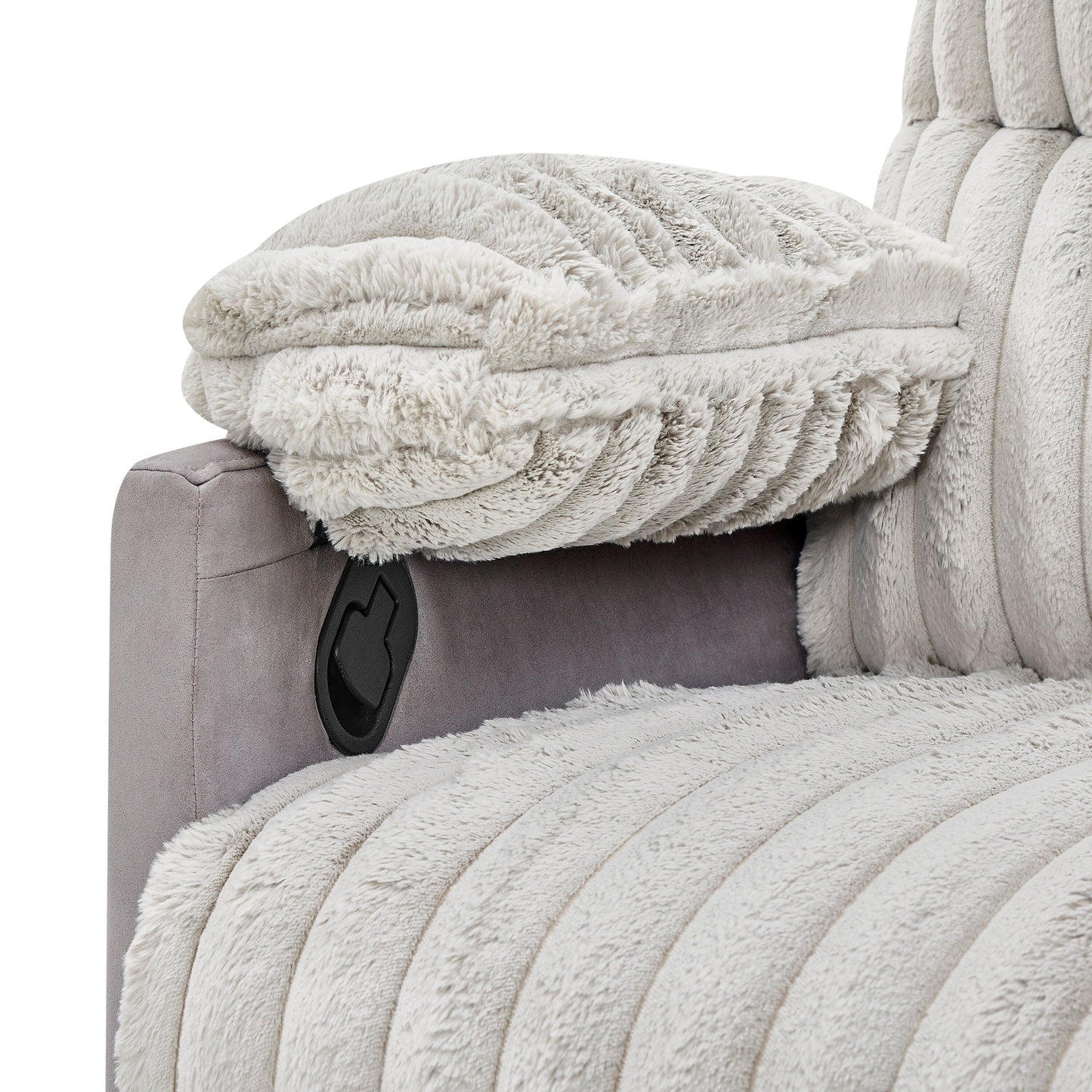 Poltrona reclinabile manuale con rivestimento in velluto a coste Wide Wale