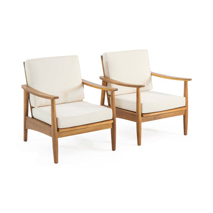Poltrona Willowbrook Wood Club (set di 2) di Christopher Knight Home