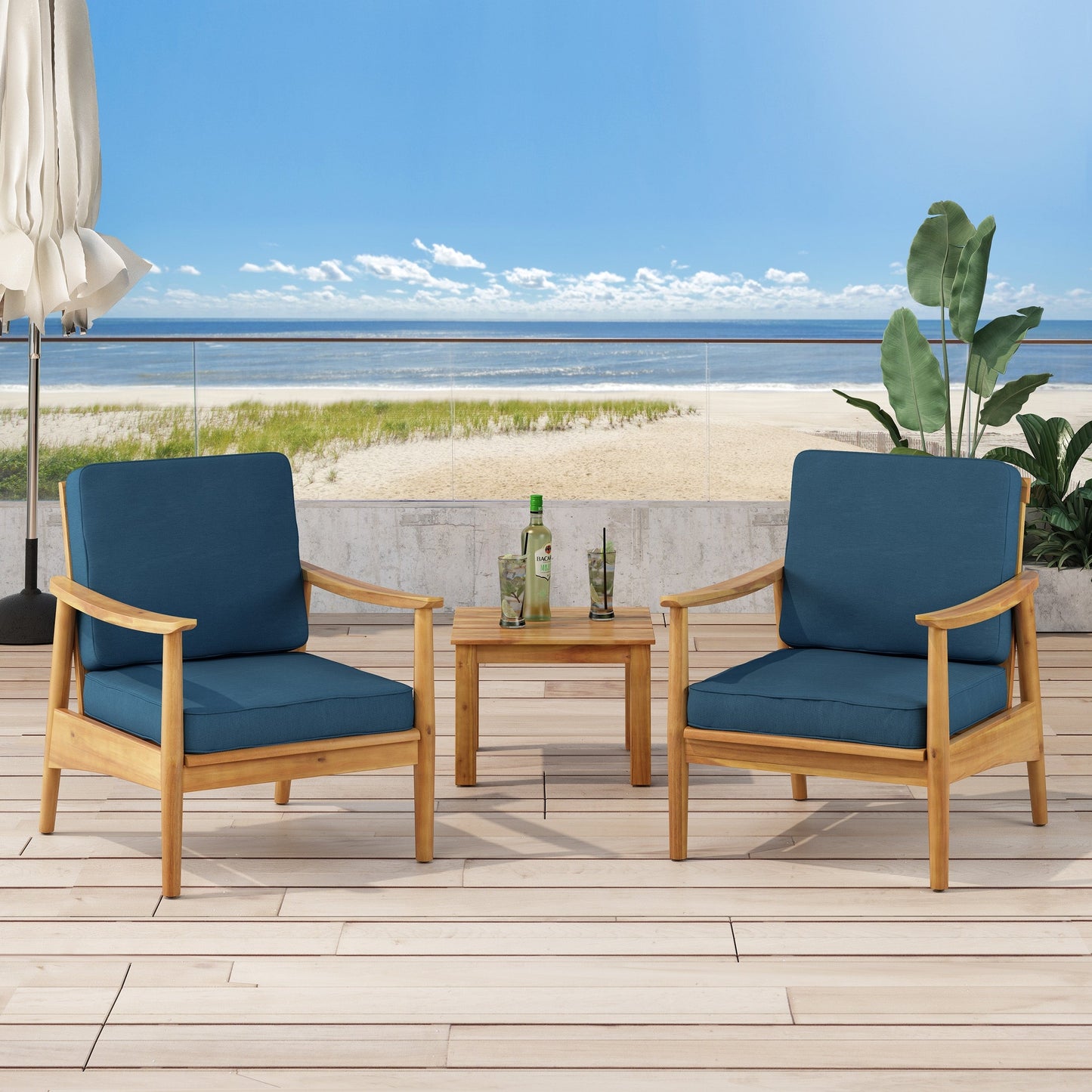 Poltrona Willowbrook Wood Club (set di 2) di Christopher Knight Home