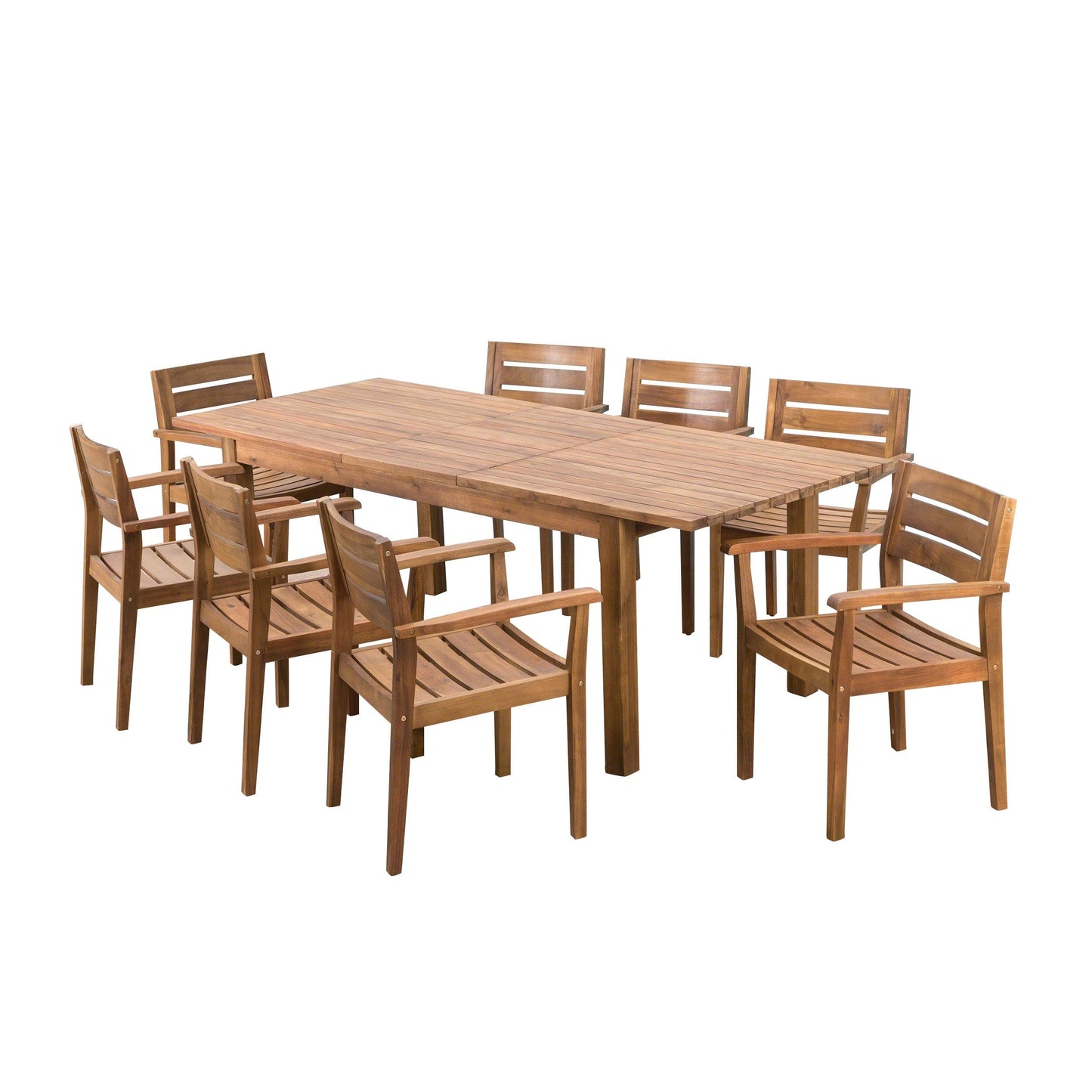 Set da pranzo rettangolare espandibile in legno per esterni Wilson di Christopher Knight Home