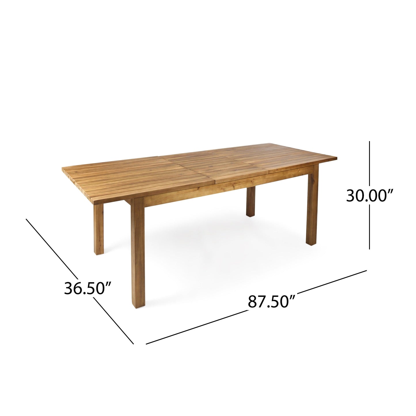 Set da pranzo rettangolare espandibile in legno per esterni Wilson di Christopher Knight Home