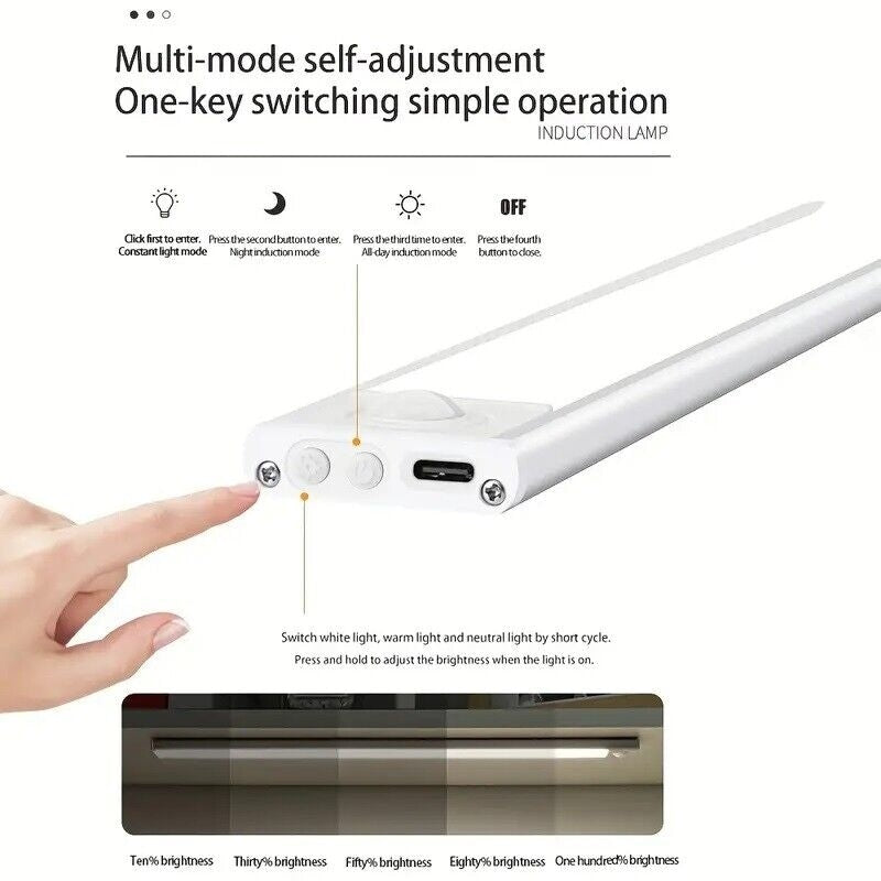 Striscia luminosa a LED con sensore di movimento wireless