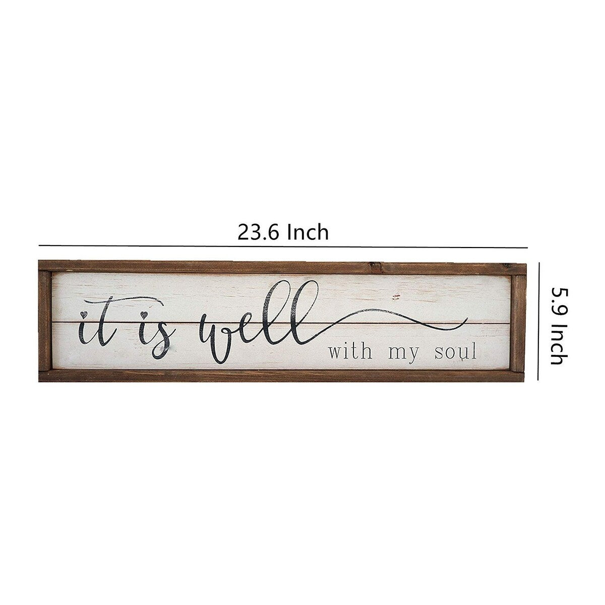 Decorazione da parete con cornice in legno e citazioni