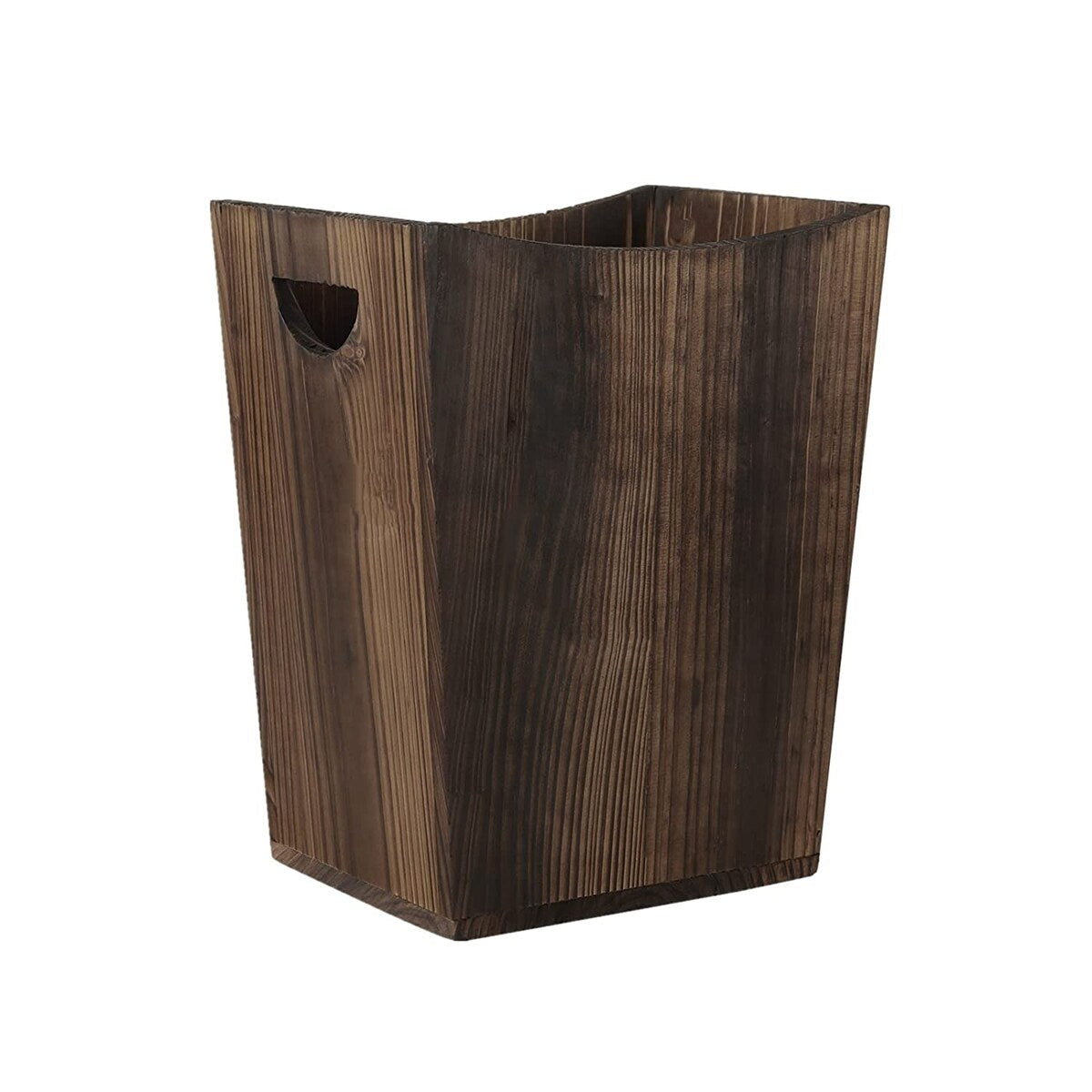 Cestino per rifiuti in legno, cestino per rifiuti in stile rustico da fattoria