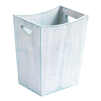 Cestino per rifiuti in legno, cestino per rifiuti in stile rustico da fattoria