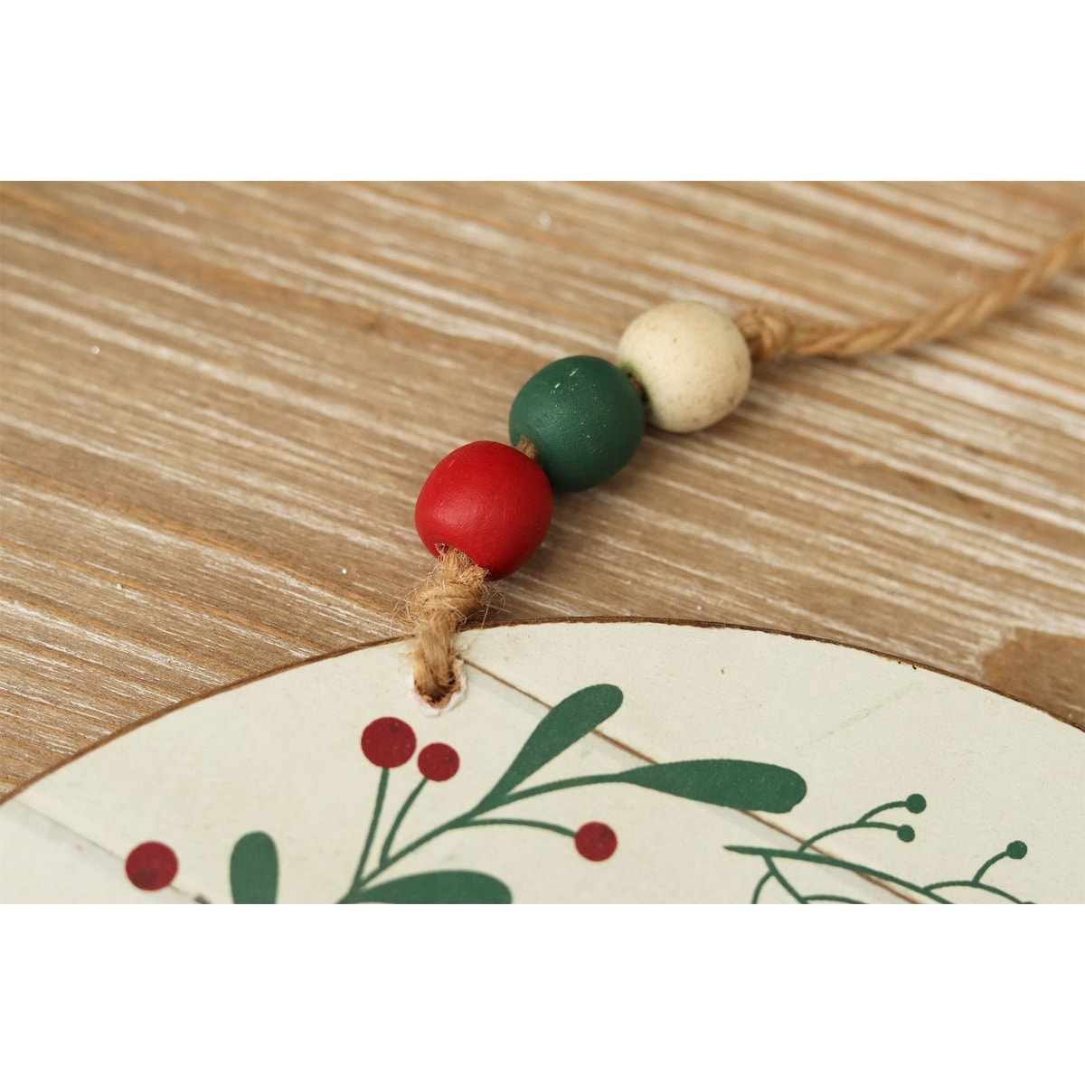 Cartello rotondo da appendere alla parete in legno e metallo, Buon Natale