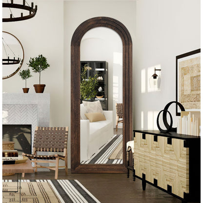 Specchio da parete in stile scala con cornice in legno - 64*21