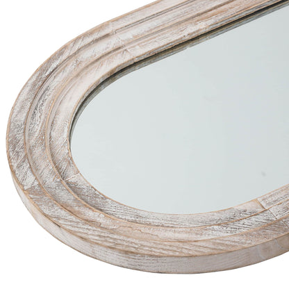 Specchio da parete in stile scala con cornice in legno - 64*21
