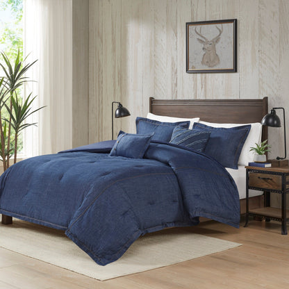 Set di piumoni in denim oversize e imbottito Woolrich Perry Blue