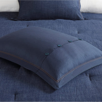 Set di piumoni in denim oversize e imbottito Woolrich Perry Blue